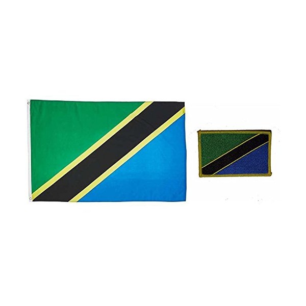 AES Wholesale Combo Set Tanzania Country 3x5 3’x5’ Flag and
