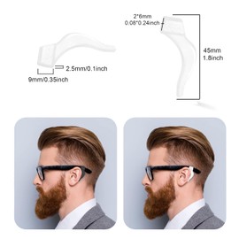 topstart 20 Pairs Eye Glasses Ear Grippers, Anti-Slip Glasses Ear Hook Comfort Silicone Eyeglasses Ear Cushion for Behind the Ear for Glasses Sunglasses Reading Glasses Retainers for Kids Adults