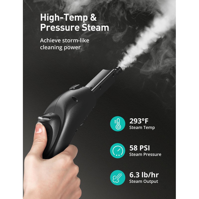 Steam Cleaner, 293°F 58 PSI Powerful Multipurpose Handheld Steam Mop