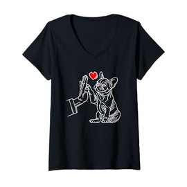 Womens French Bulldog Dog Owner Dog Lover Animal Frenchie Bulldog V-Neck T-Shirt