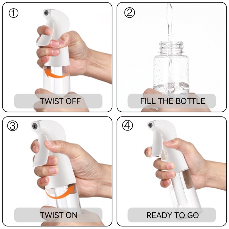 Zuhose Spray Bottle for Hair (6.8OZ /200ML) Continuous Ultra Fine