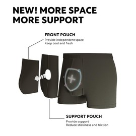 Separatec Mens Underwear with Pouch Premium Soft Micro Modal Boxer Briefs Comfortable Dual Pouch Underwear for Men 3 Pack(M,Olive Green/Black/Deep Purple)