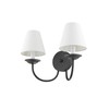 Livex Lighting 5272-04 Mendham 2-Light Wall Sconce, Black , White
