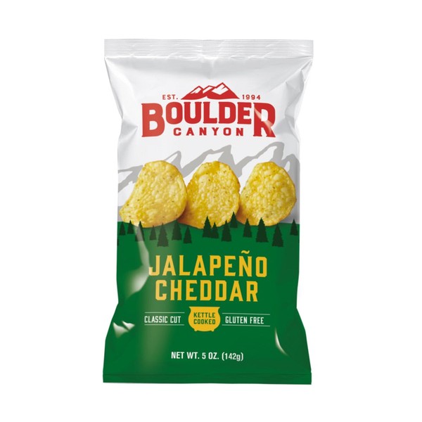 Boulder Canyon Jalapeno Cheddar Potato Chips - 142g, 12x142g