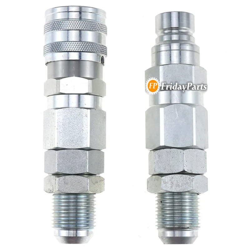 FridayParts #12 JIC Flat Face Hydraulic Quick Connect Coupler Compatible