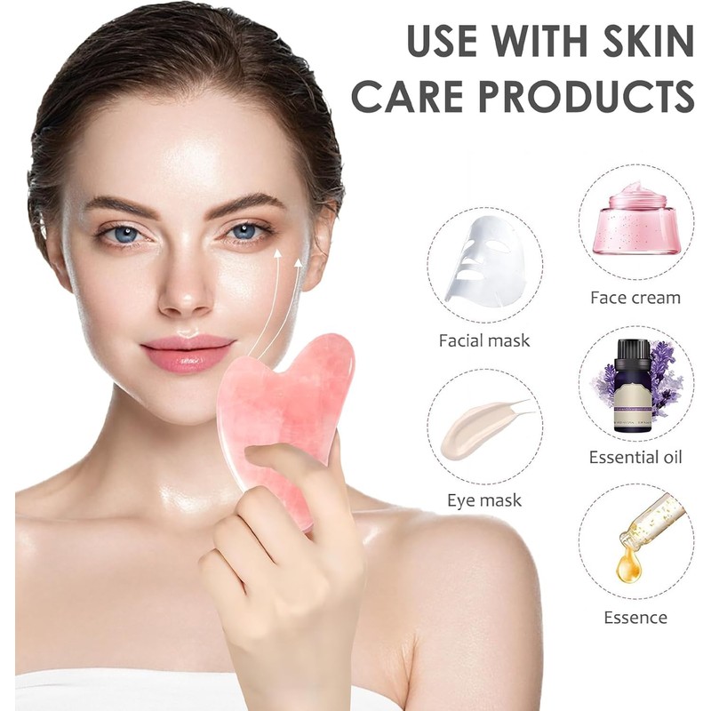 Gua Sha Stone Face Massager for Eye Swelling Skin Tightening