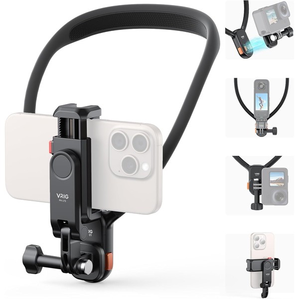 VRIG AC-01S Smartphone Necklace Mount, Quick Mount, Magnetic Disassemblable, Camera
