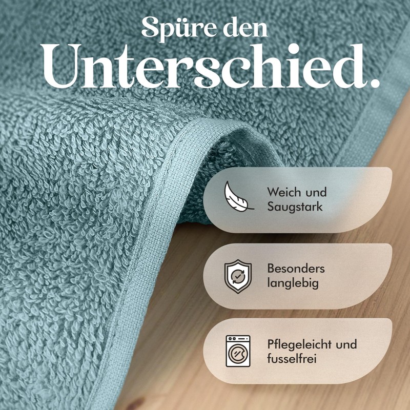 Homewell Towel Set - Soft and Absorbent, 100% Cotton, Oeko-Tex