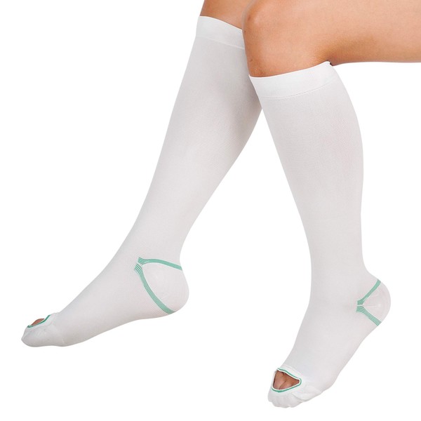 Invera - Medias de compresión antiembolia, unisex, hasta la rodilla,