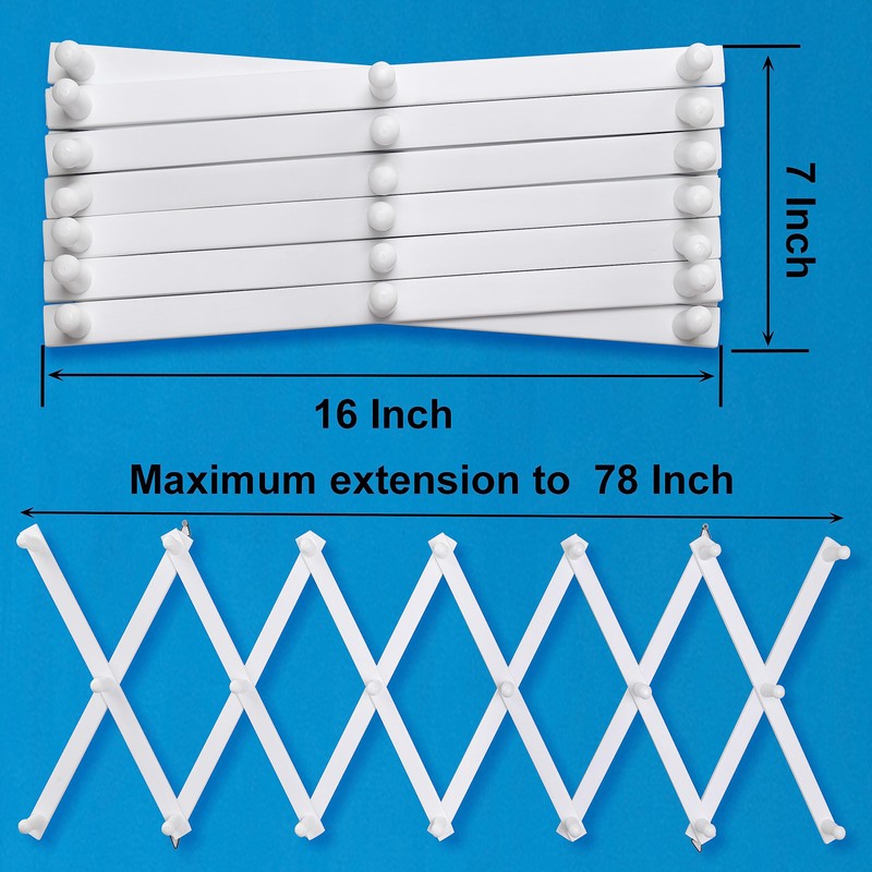 SKOLOO Hat Rack for Wall with 20 Hooks, Solid Wooden,