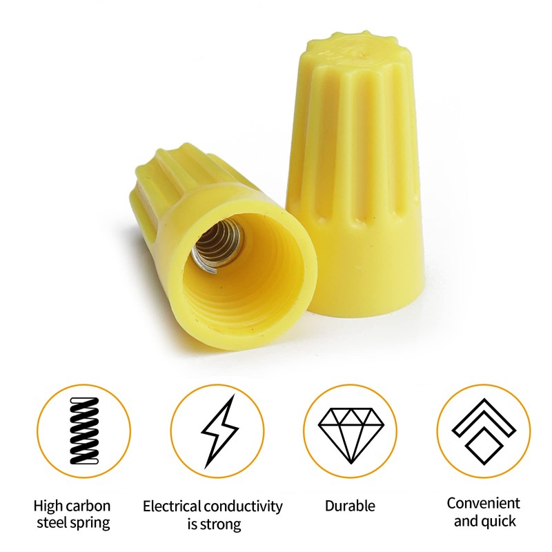 Eagles 200Pcs Twist on Wire Connectors - Yellow #14 -