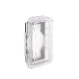 Taymac - Cubierta para receptáculo de salida individual resistente a la intemperie, 5/8 1.5 cm de profundidad, Transparente, Transparente