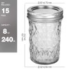 VERONES Mason Jars 8 OZ, 8 OZ Canning Jars Jelly