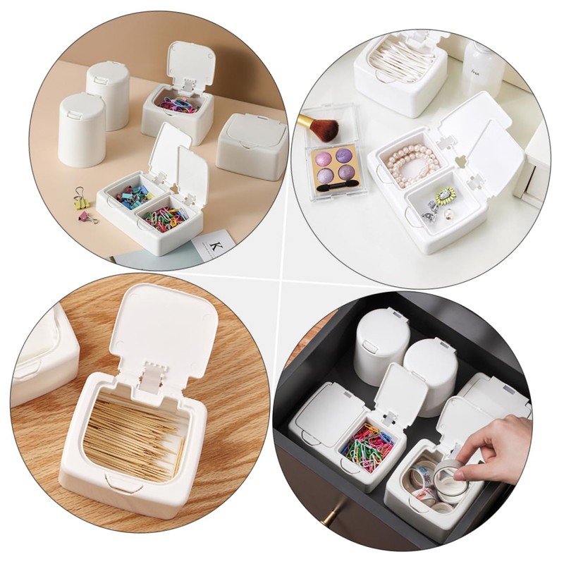 WOONEKY 3pcs Multi-function Desktop Storage Boxes for Home Organization Shape