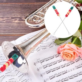 ibasenice 2pcs Piccolo Brush Piccolo Clean Brush Music Instruments Cleaning Kits Instrument Cleaning Tool Saliva Cotton Thread Straw