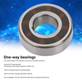 CSK15PP One Way Bearing with Keyway Sprag or Clutch, Freewheel Backstop Clutch One Way Bearing for Textile Machinery, Printing Machinery, Automotive Industry,15x35x11mm