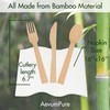 Pre Rolled Napkin and Bamboo Cutlery Set - 50 Sets