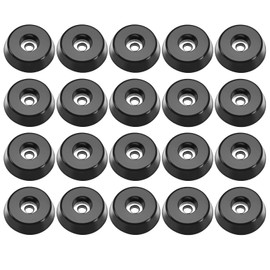 EMSea 20PCS Rubber Feet Round Bumper Furniture Table Printer Chopping Board Speaker Floor Protector Cabinet Leg Pads D18x15xH5mm