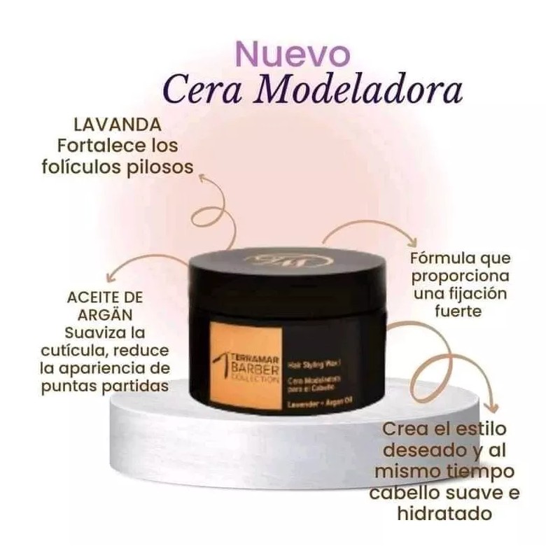 Terramar Cera Modeladora Capilar Argan+lavanda+algas Marinas