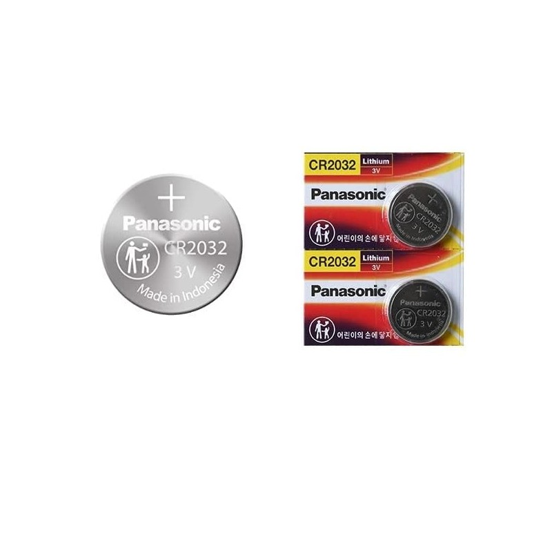 Panasonic CR2032 3V Lithium Coin Battery (Pack of 2)