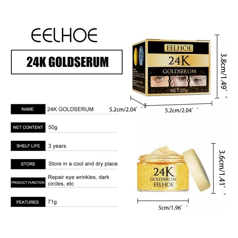 Ee Serum Oro 24k Antiarrugas, Colageno, Aclarante Piel Ojos