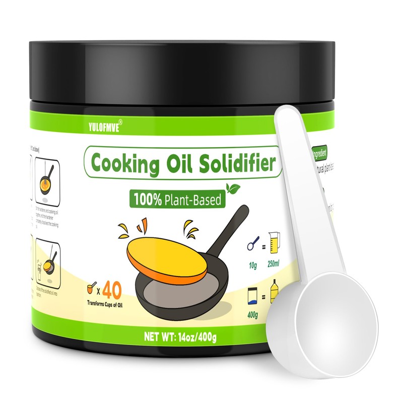 YULOFMVE Cooking Oil Solidifier, Solidifies Up to 40 Cups from