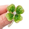 GFM® Three Leaf or Four Leaf Clover Dimantes Enamel Brooch