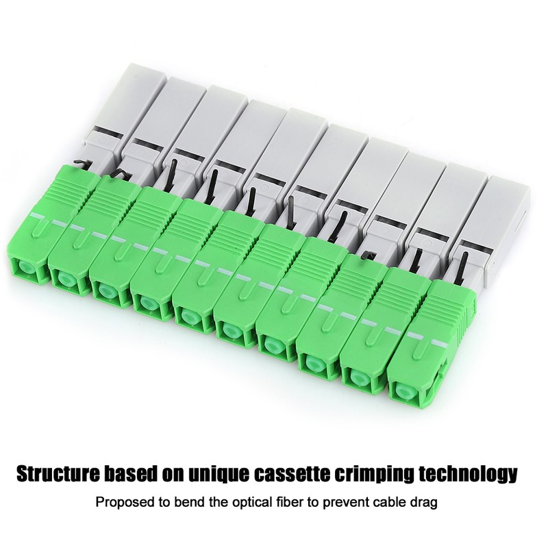 10Pcs Fiber Optic Quick Connector FTTH SC/APC Embedded Fast Cold