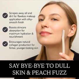 Eyebrow Razors for Women & Men – 3-Pack Face Razor with Stainless Steel Blades & Safety Covers – Precision Dermaplaning Tool with Eco-Friendly Wheat Straw Handle