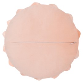 OiseauVoler Decorative Throw Pillow 3D Flower Round Pillow Accent Handmade Cushion with Insert for Couch Bed Home Decor 14 Inch Peach Pink