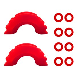ZNDAW 2PCS D Ring Shackle Isolators Washers Kit, D-Ring Isolators with Washers Fit Standard 3/4" Shackles, Rubber Shackle Isolator Protects Bumper Reduces Rattling (Red)