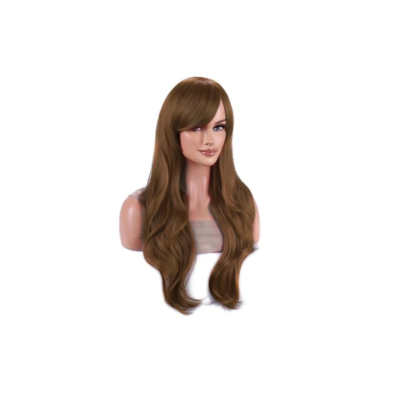 IMISSU 70 cm Long Hair Wavy Wigs with Fringe Cosplay