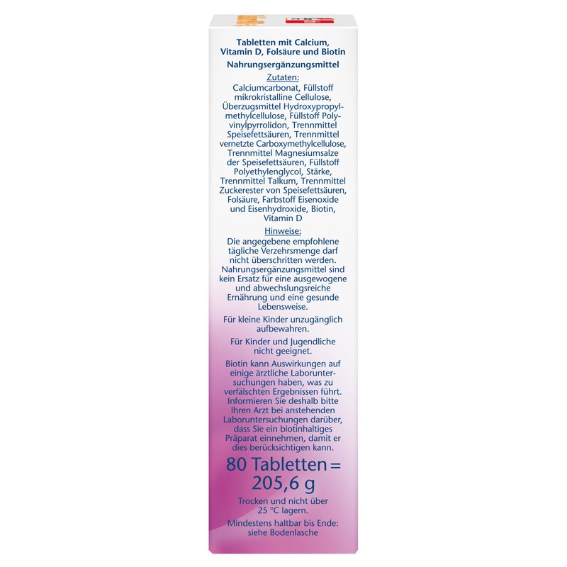 Doppelherz Calcium 900 + D3 + Biotin + Folic Acid