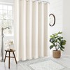 DUKIYO Extra Long Linen 84 Inch Shower Curtain Neutral Modern