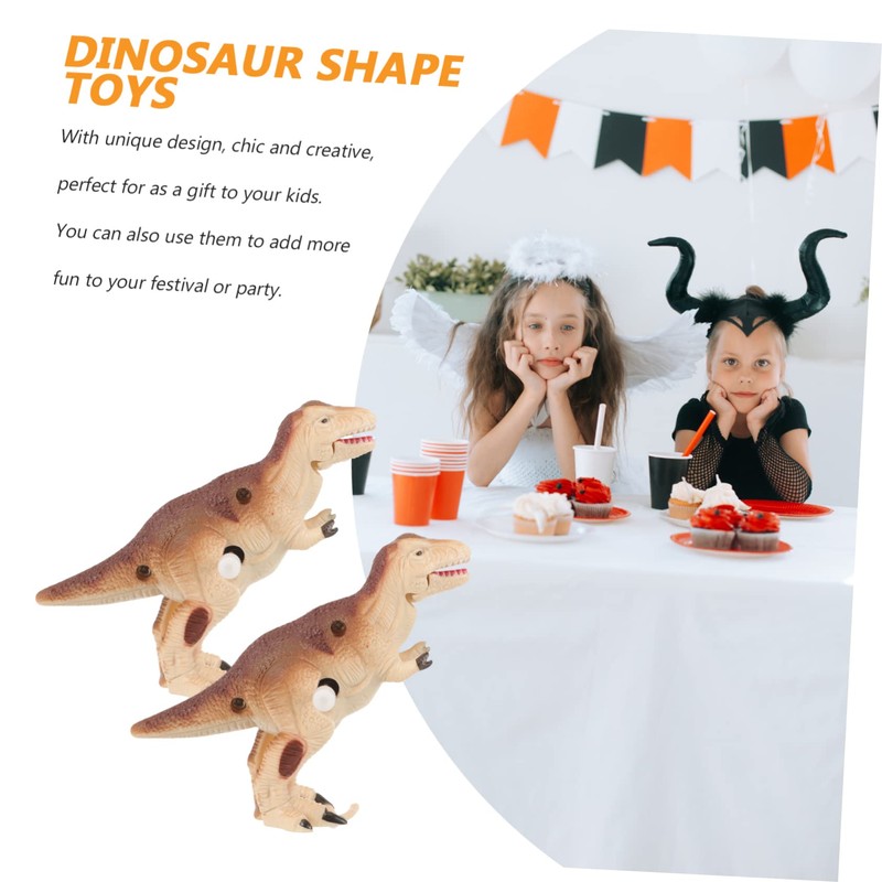 Gatuida 2pcs Wind Up Dinosaur for Educational Clockwork Cute Design