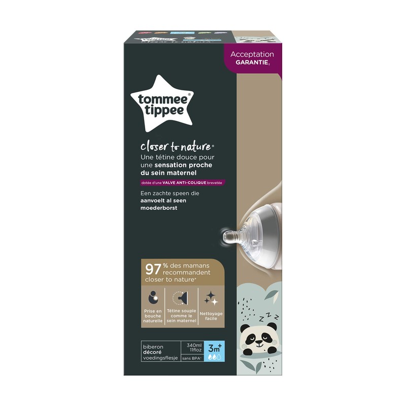 Tommee Tippee Closer to Nature Baby Bottle, 340 ml, 1