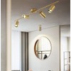 KCO Lighting Gold Track Lighting 4 Light Adjustable Flush Mount