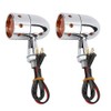 Hlyjoon 2Pcs Moto Turn Signal Light LED Retro Motorcycle Turning