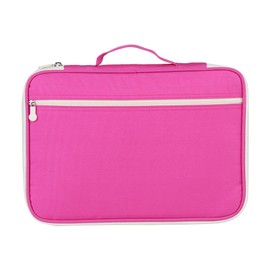 GLOGLOW 5 Colors A4 Document Bag Multifunction Waterproof Oxford Cloth Portfolio Organizer Computer Notebook Sleeve with Zipper (Rose Red)