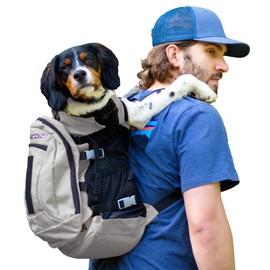 K9 Sport Sack | Adjustable Dog Carrier Backpack (Large, Plus 2 - Light Grey)