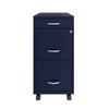 Pemberly Row 3 Drawers 29.52" Vertical Navy Metal Filing Cabinet