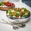 Colleta Home Salad Bowl and Serving Utensils - Hammered Detailing