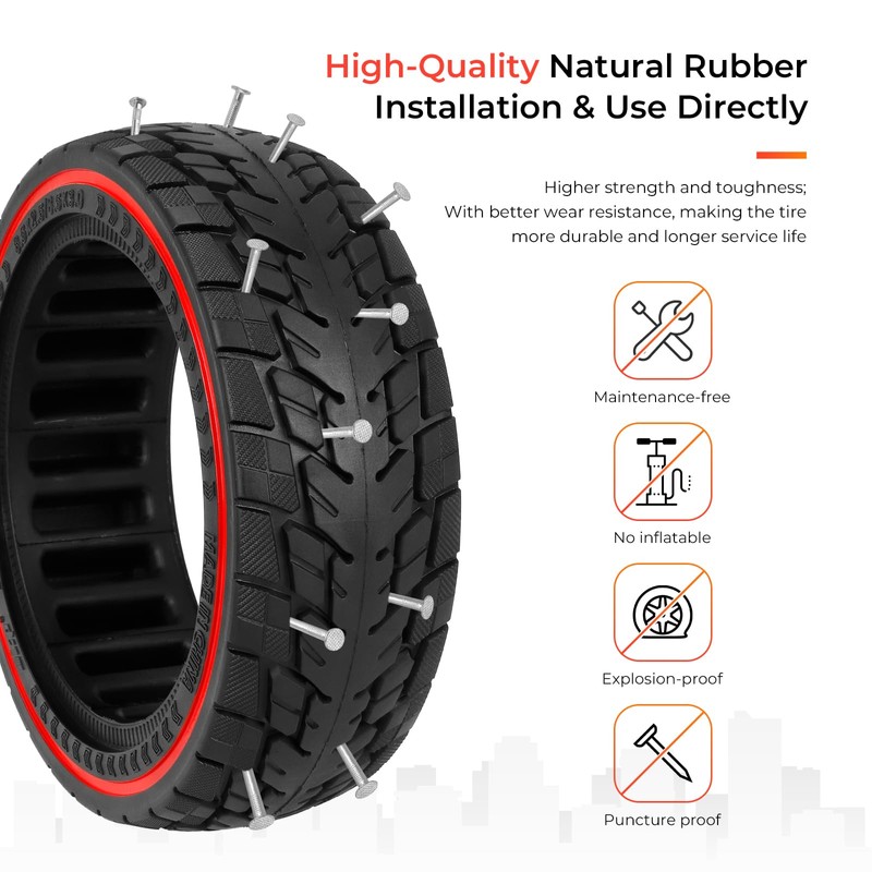 LUCK4U 8.5 * 2.5 Solid Scooter Tire Front and Rear