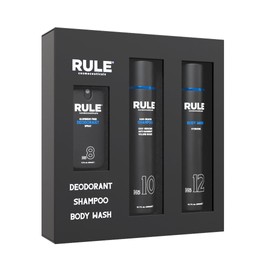 Rule Cosmeceuticals - Men's Essential Body Kit, Skin Care Set, Body Wash, Shampoo, & Deodorant