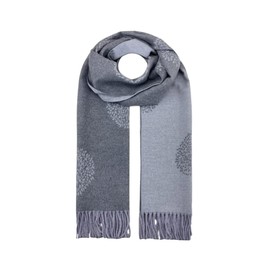 Finecy in NEW Women Ladies Winter Warmer Mulberry Tree Thick Soft Cashmere Touch Tassel Scarf Wrap Grey