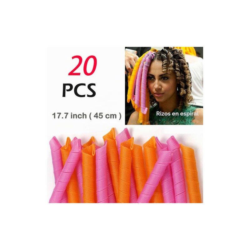 20PCS 45CM Magic Curly Hair Tools Curl DIY Rizadores para