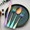 16 Piece Rainbow Cutlery Set Suitable for 4 People Stainless