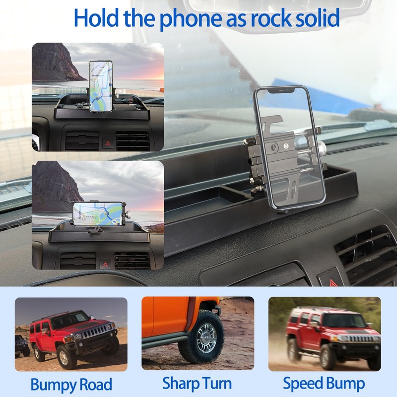 Fgtagtal Compatible with Hummer H3 2005-2009 Dash Multi-Mount Phone Holder