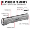 Coast Slayer Laser 1000 Lumen USB-C Rechargeable LED Flashlight with