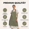 menique Linen Apron, Kitchen Apron, Adjustable Cooking Apron for Men